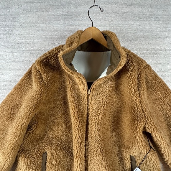 Zyia Med Reversible Camel Sierra Fleece Lined Jacket Retro 80's 90's Active Warm - Picture 10 of 14